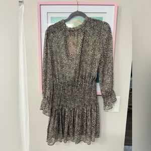 Zara Dotted Smocked Dress